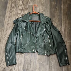 Women's Green Leather Jacket